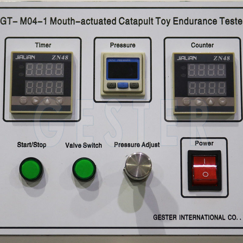 Mouth Actuated 13.8Kpa Toys Testing Equipment Catapult Endurance Tester